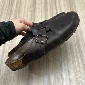 Men’s Birkenstock Habana Oiled Leather Boston Clogs Size 12-12.5 US Size 45 EU.